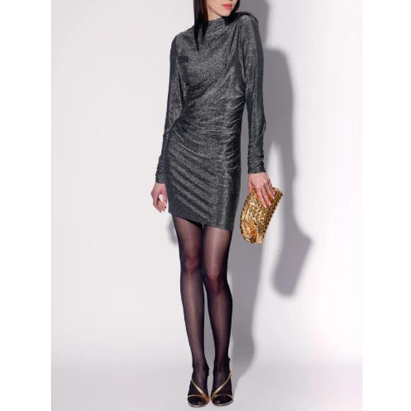 Walter Baker Women's Shimmer Black Camilla Mini Dress Size M - Picture 12 of 13